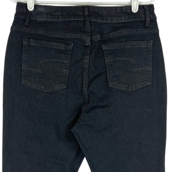 Time And Tru Women's High Rise Stretch Skinny Black Jeans Size 14 NWT - Picture 4 of 11